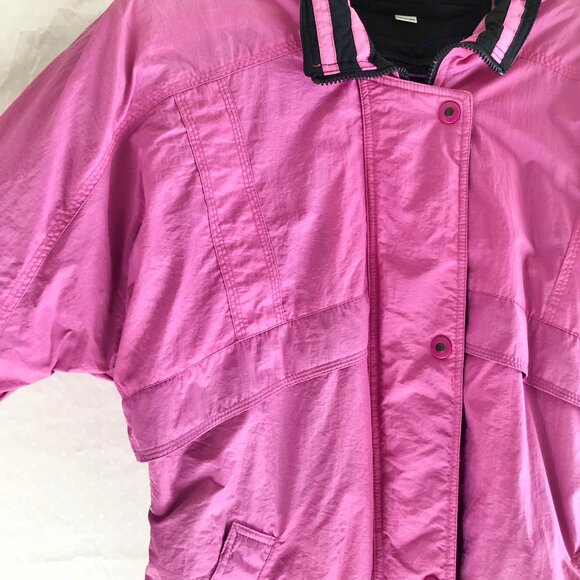 Vintage Pink Insulated Ski Coat Women's Petite - Picture 7 of 14